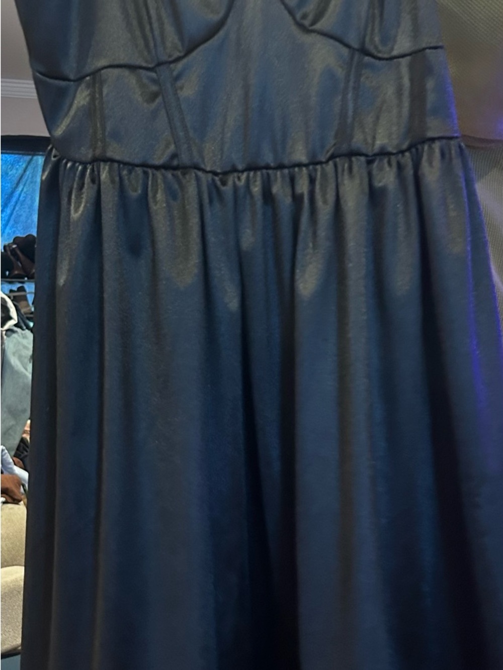Black Midi Dress - Sleek Tiered Design